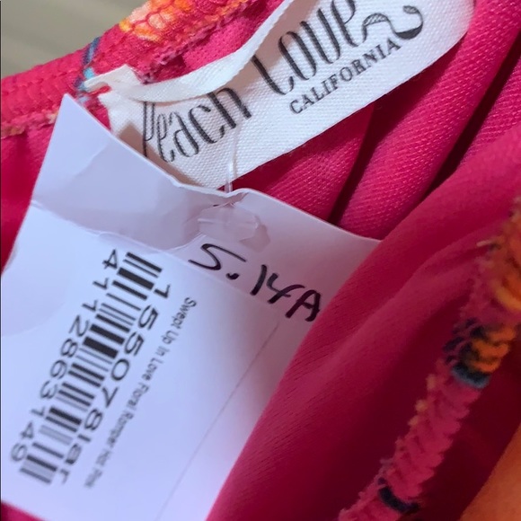 Floral Pink Romper NWT one shoulder - Picture 3 of 5